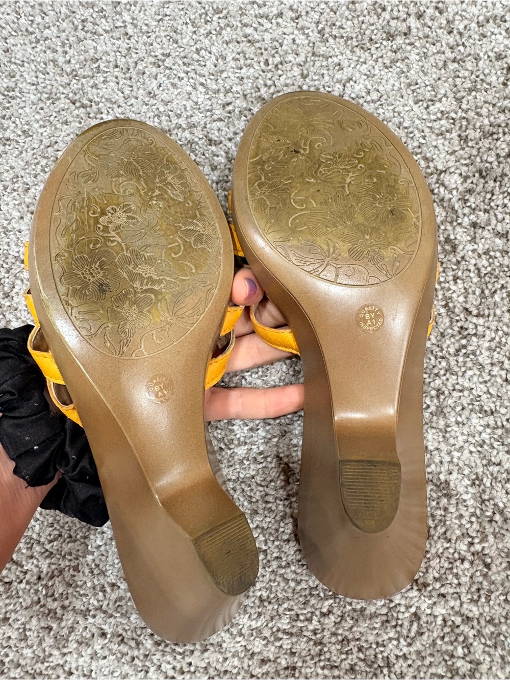 St. John's Bay Yellow Floral Slide Mules - Picture 8 of 9